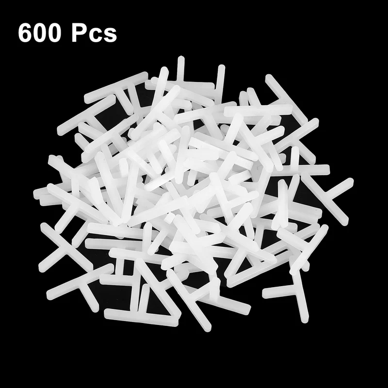 600Pcs Wall Floor Tile Plastic T-Shape Spacers Tiling Tools 2.5mm 3/32" White