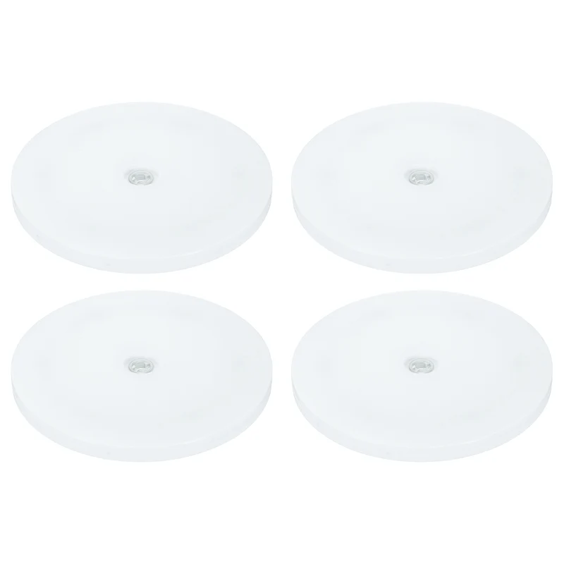 4Pack Acrylic Lazy Susan Turntable, 7" Ball Bearing Rotating Tray, White