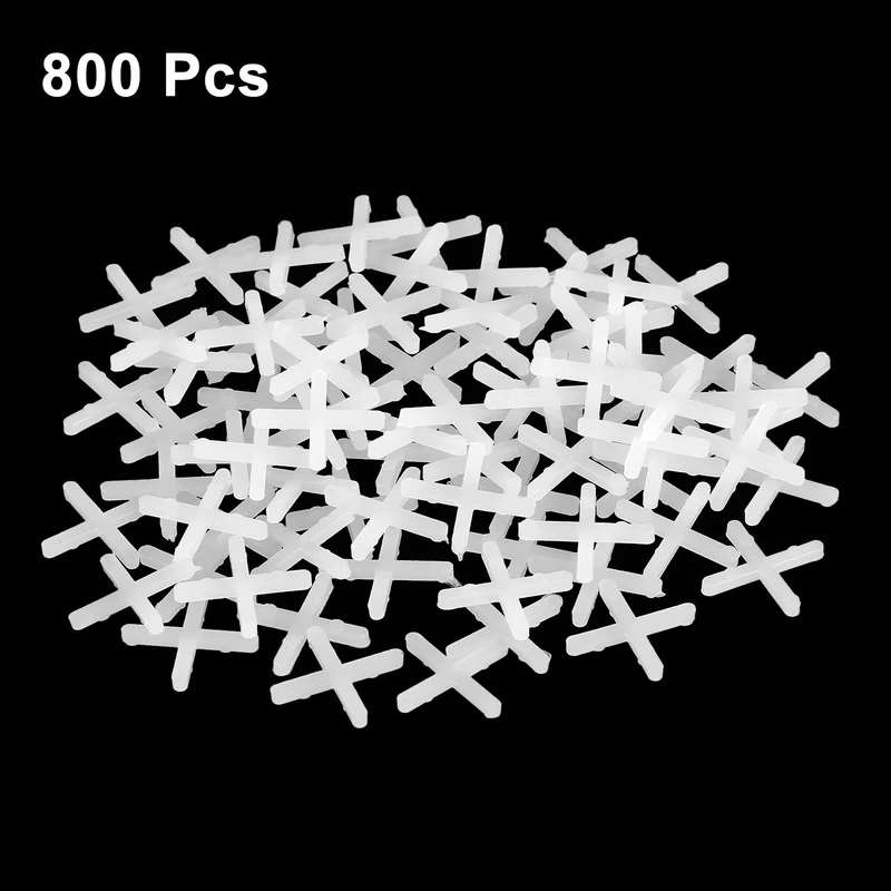 800Pcs Tile Spacers, 2mm 5/64" Cross Shape Wall Floor Tile Spacer, White