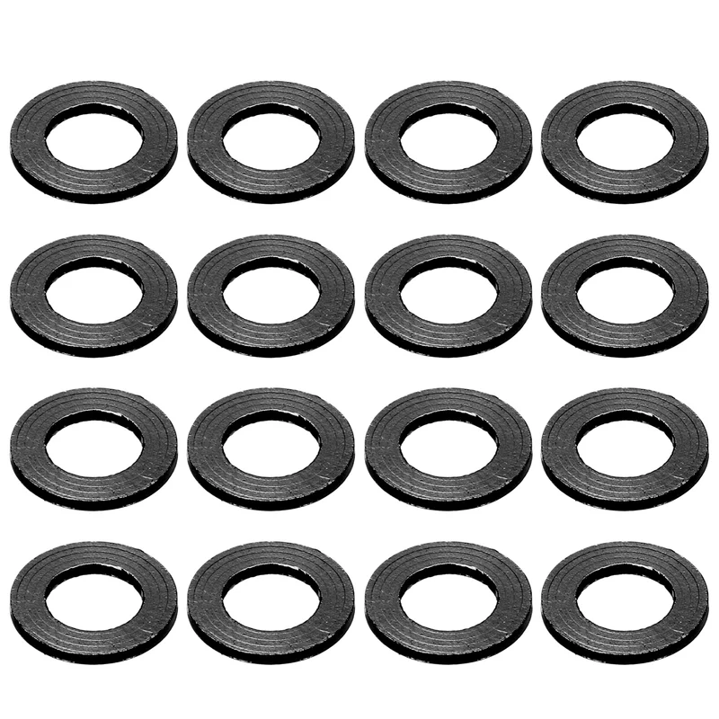 16Pcs Aluminum RC Shock Absorber Spacers, M3x6x0.5mm(IDxODxT) Black