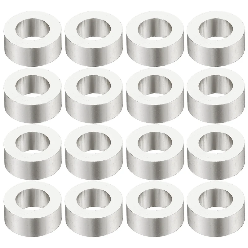 16Pcs Aluminum RC Shock Absorber Spacers, M3x6x2.5mm(IDxODxT) Silver