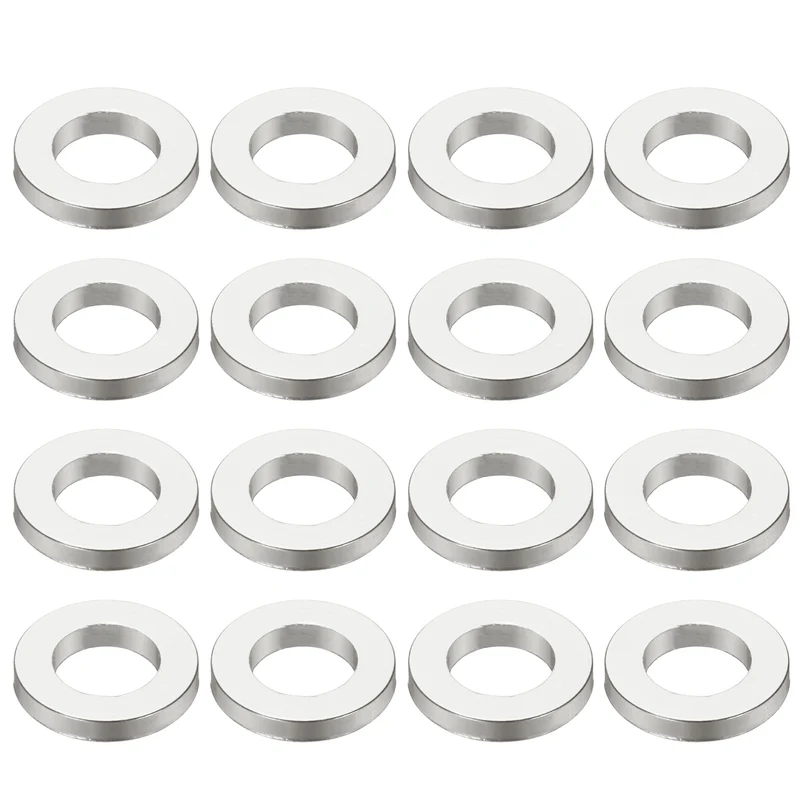 16Pcs Aluminum RC Shock Absorber Spacers, M3x6x1mm(IDxODxT) Silver
