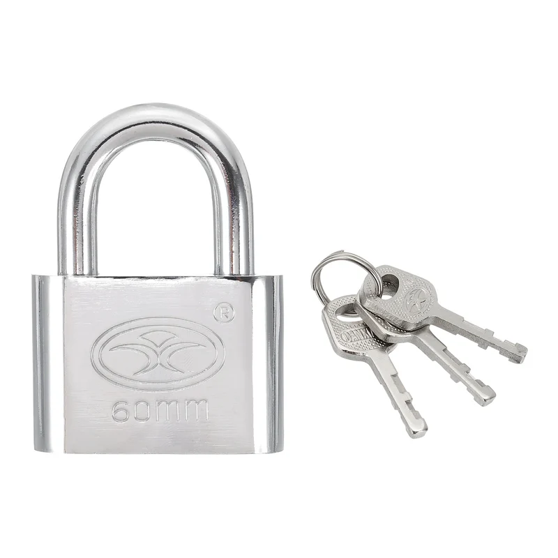 Keyed Padlock 2.4" Wide Body Steel Pin Tumbler Padlocks with 3 Keys(85mm)