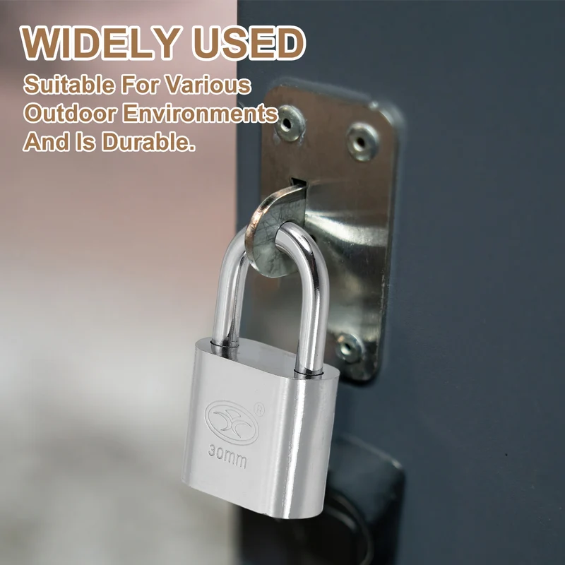Keyed Padlock 2.4" Wide Body Steel Pin Tumbler Padlocks with 3 Keys(85mm)
