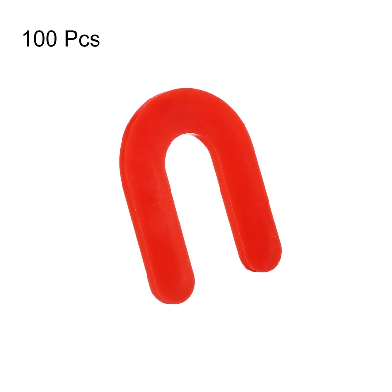 100Pcs Horseshoe Shim Tile Spacers Wall Floor Tile Plastic 1/8 Inch Red