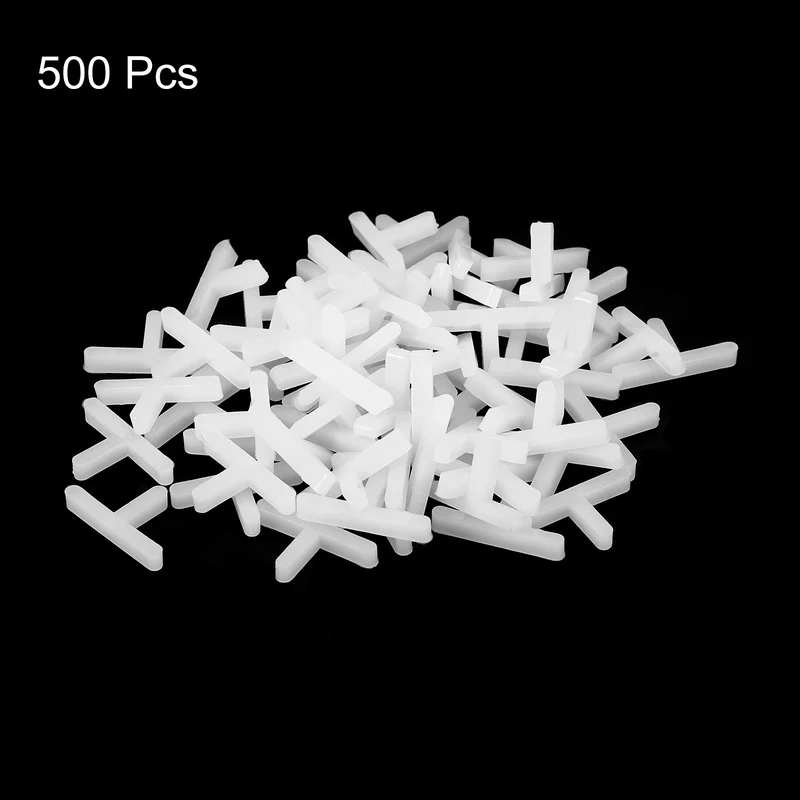 500Pcs Wall Floor Tile Plastic T Shape Spacers Tiling Tools 2.5mm 3/32" White