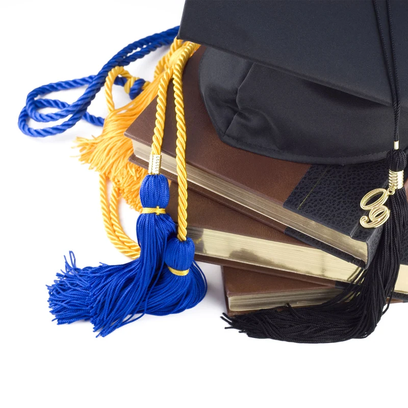 2Pcs 67" Graduation Honor Cord with Tassel Braided Graduation Rope Orange