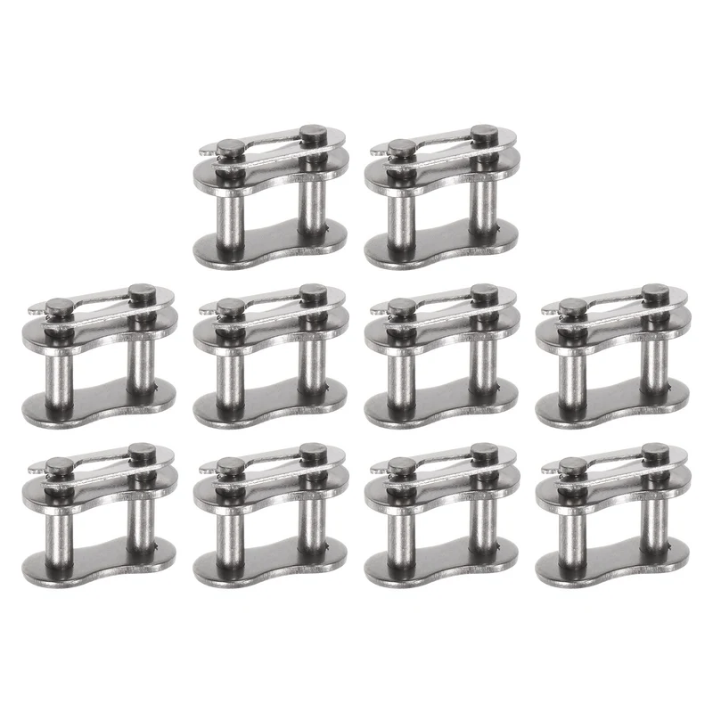10Pcs #40 Chain Connector Link Roller 1/2" Pitch Stainless Steel for 08A Chain