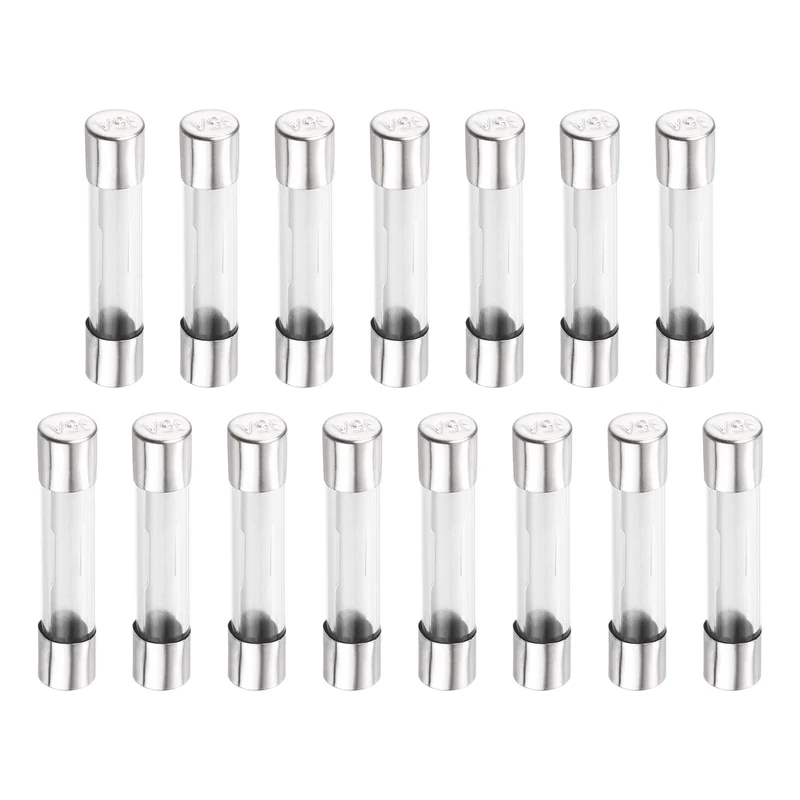 15Pcs 35A 32VDC Glass Fuse 6x32mm Slow Blow Time Delay Automotive Fuse