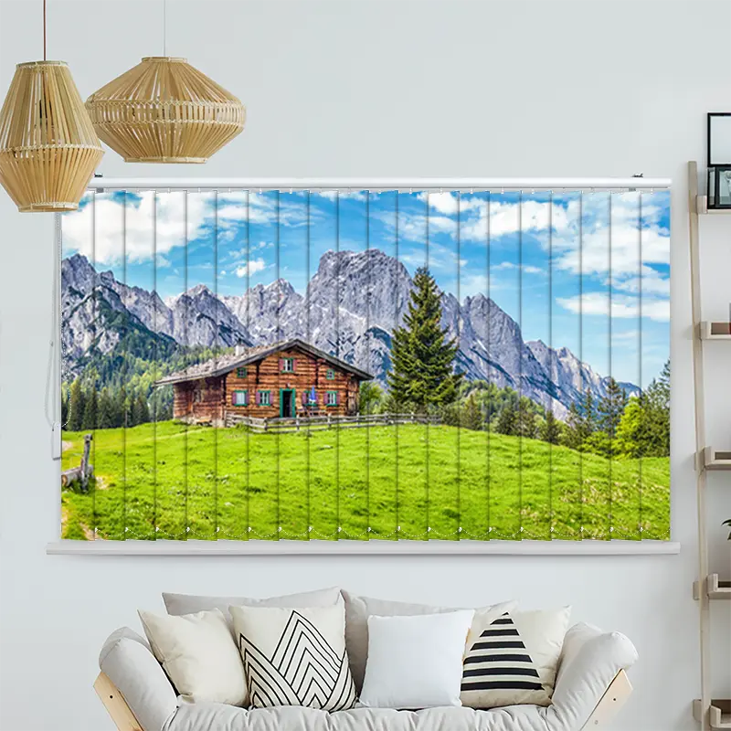 Lamellenvorhang Motiv "Berghütte in den Alpen"