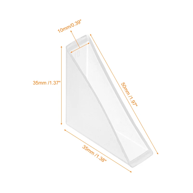 8Pcs Corner Protectors 10x50mm Plastic Right Angle Corner Guards Cushion, White