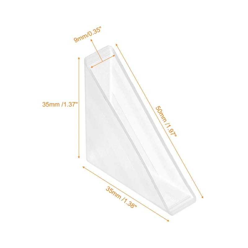 50Pcs Corner Protectors 9x50mm Plastic Right Angle Corner Guards Cushion White