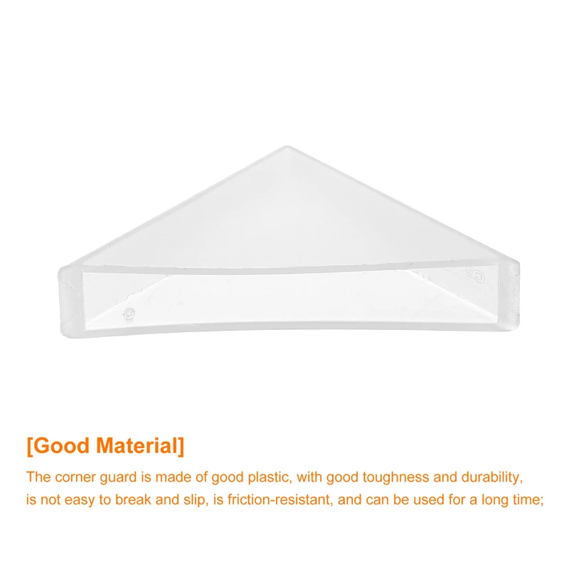 8Pcs Corner Protectors 8x50mm Plastic Right Angle Corner Guards Cushion White