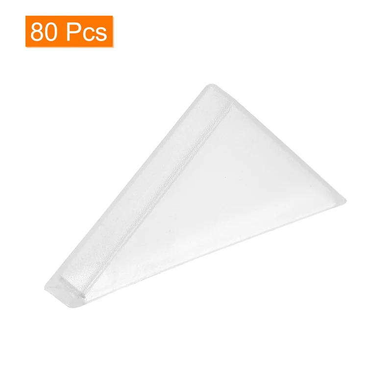 80Pcs Corner Protectors 6x50mm Plastic Right Angle Corner Guards Cushion, White