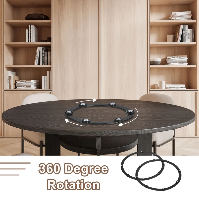 2Pcs 8 Inch Rotating Swivel Stand with Steel Ball Bearings, Black, 8 Balls