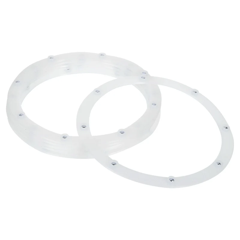 6Pcs 8 Inch Rotating Swivel Stand with Steel Ball Bearings, White, 8 Balls
