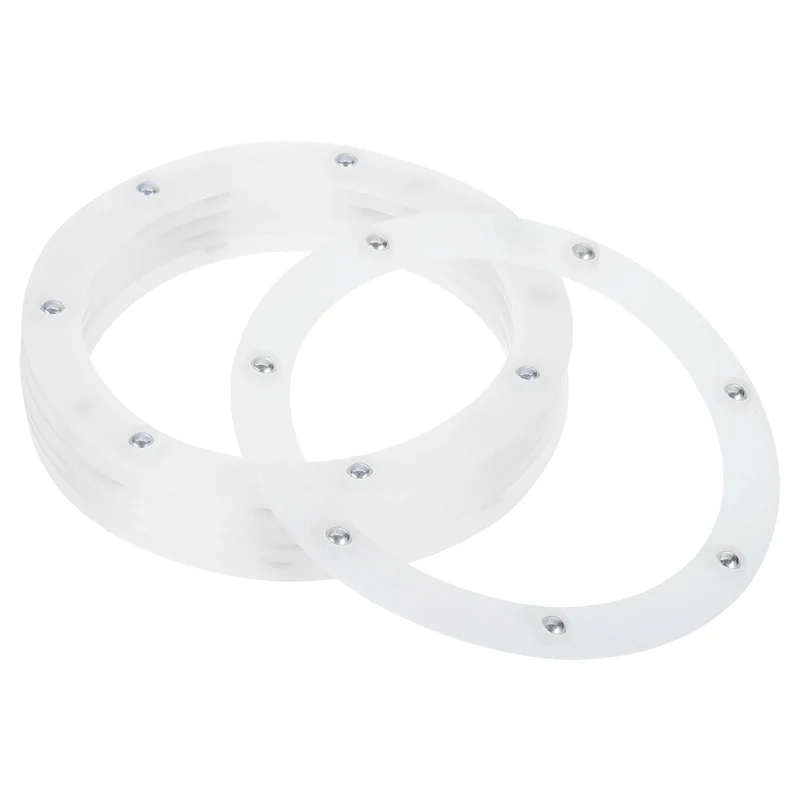 6Pcs 6.5 Inch Rotating Swivel Stand with Steel Ball Bearings, White, 7 Balls
