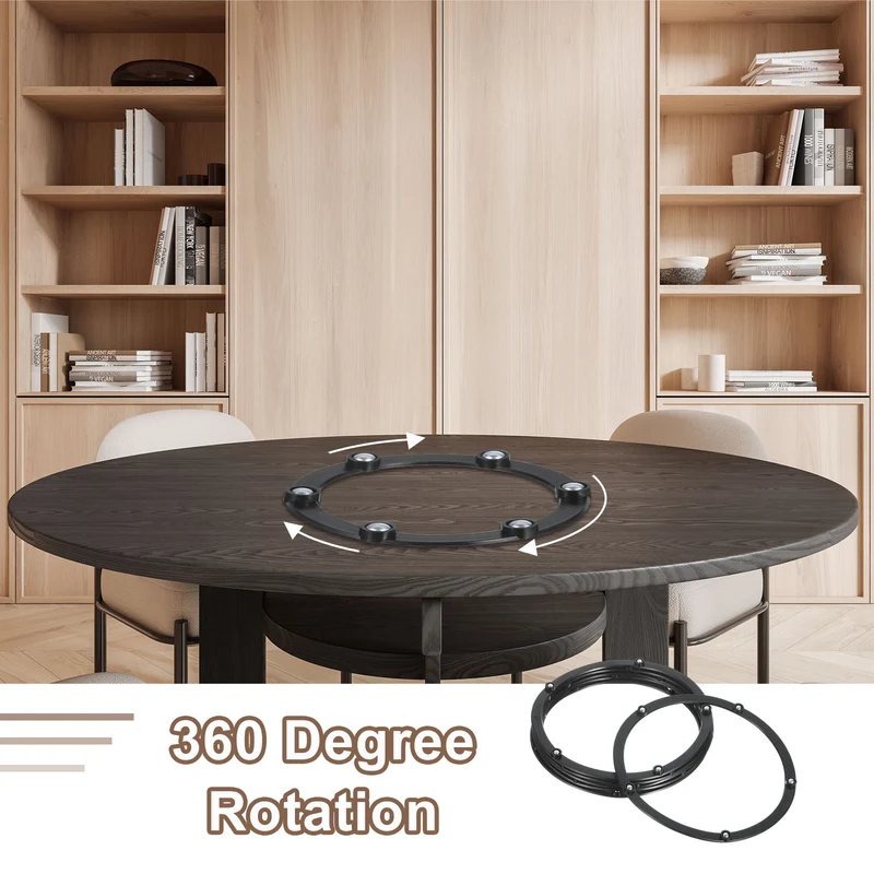 6Pcs 6 Inch Rotating Swivel Stand with Steel Ball Bearings Black 5 Balls