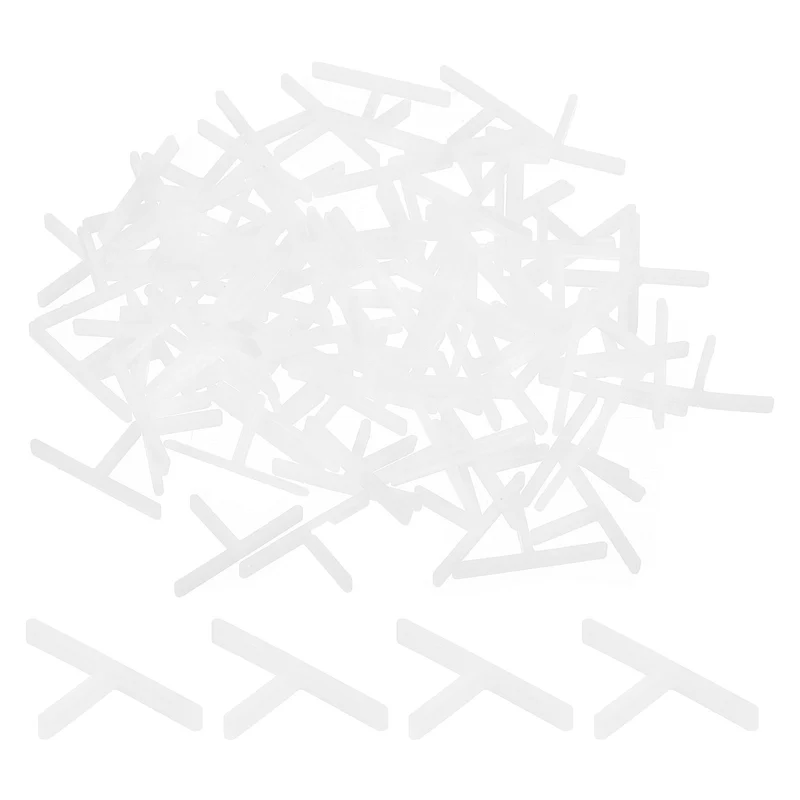 600Pcs Wall Floor Tile Plastic T-Shape Spacers Tiling Tools 1.5mm 1/16" White