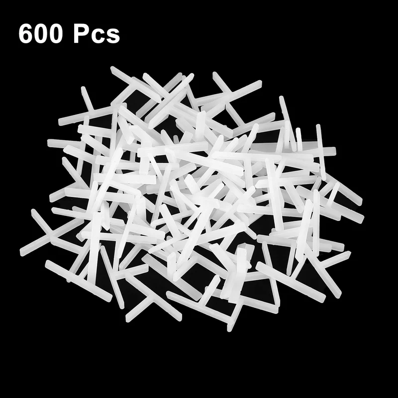 600Pcs Wall Floor Tile Plastic T-Shape Spacers Tiling Tools 1.5mm 1/16" White