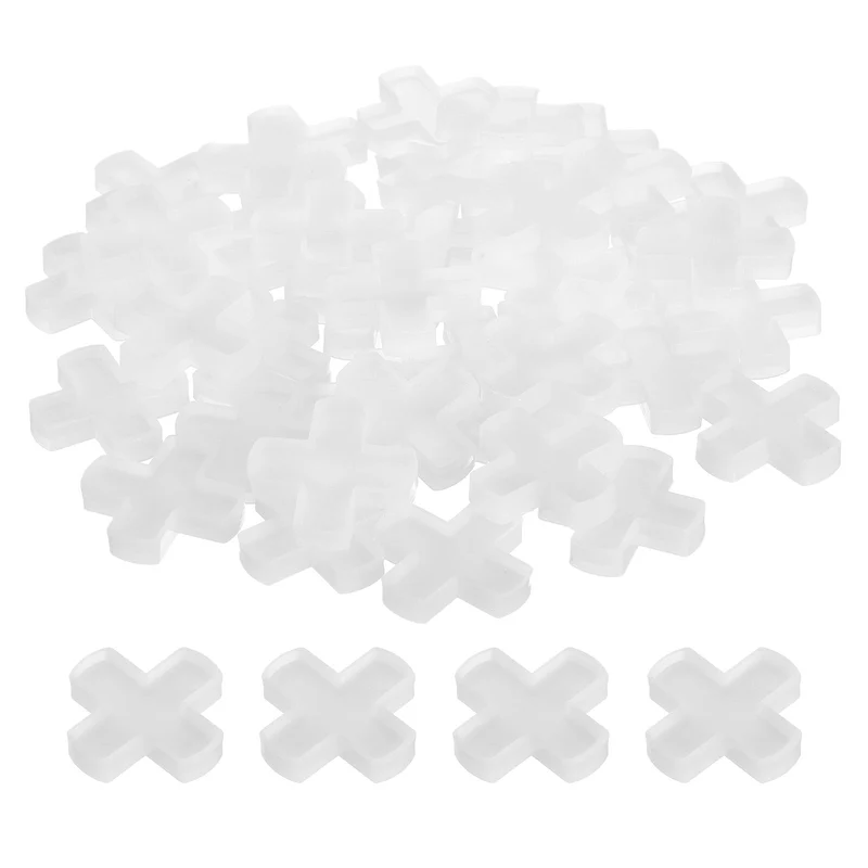 200Pcs Tile Spacers 10mm 3/8" Cross Shape Wall Floor Tile Spacer White
