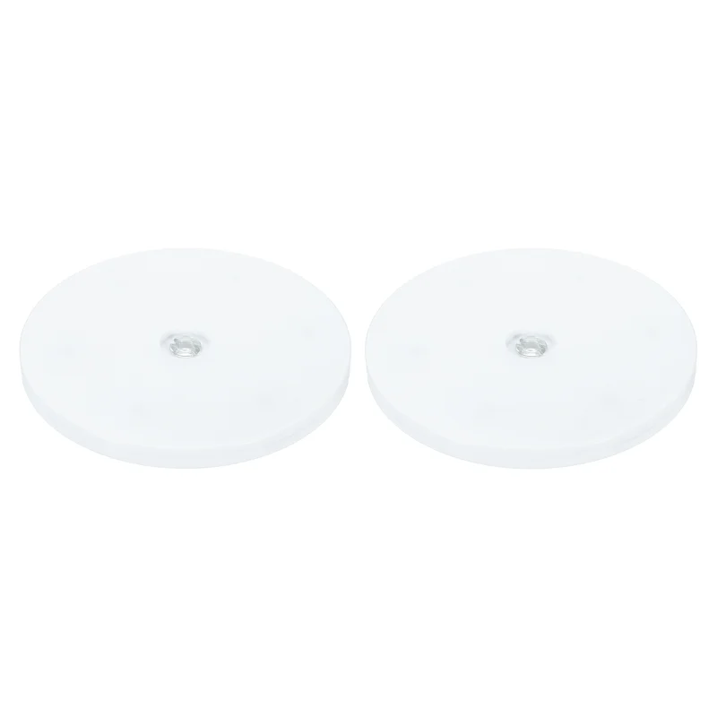 2Pack Acrylic Lazy Susan Turntable, 6" Ball Bearing Rotating Tray, White