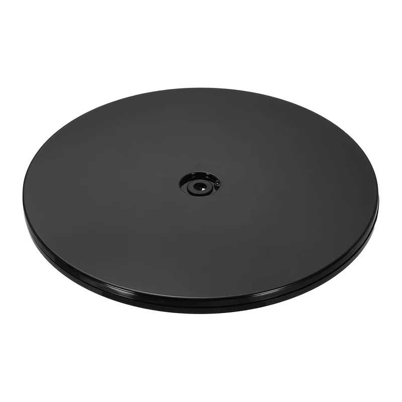 1Pack Acrylic Lazy Susan Turntable, 9" Ball Bearing Rotating Tray, Black