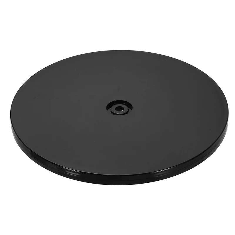 1Pack Acrylic Lazy Susan Turntable, 8" Ball Bearing Rotating Tray, Black