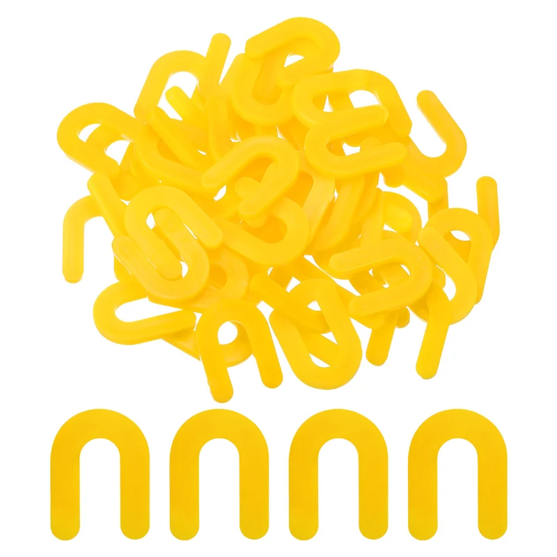 50Pcs Wall Floor Tile Plastic U Type Spacers Tiling Tools 4.76mm 3/16 Inch Tile Spacers for Ceramic Tiles Installation, Yellow