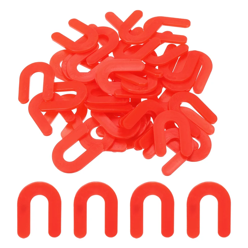50Pcs Wall Floor Tile Plastic U Type Spacers Tiling Tools 3.17mm 1/8 Inch Tile Spacers for Ceramic Tiles Installation, Red