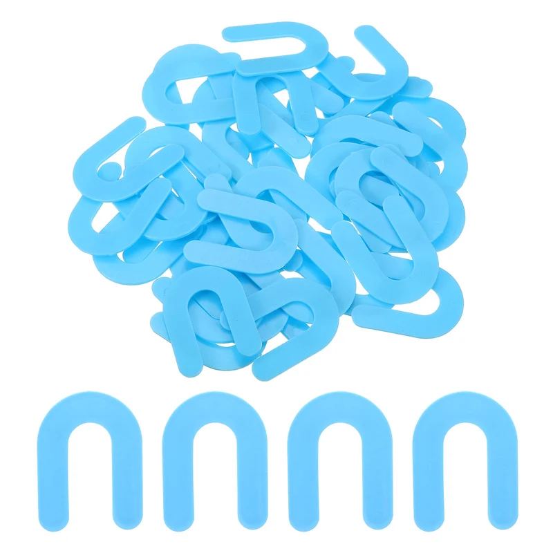 50Pcs Wall Floor Tile Plastic U Type Spacers Tiling Tools 1.58mm 1/16", Blue