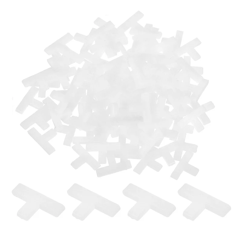 600Pcs Wall Floor Tile Plastic T-Shape Spacers Tiling Tools 5mm 3/16" White