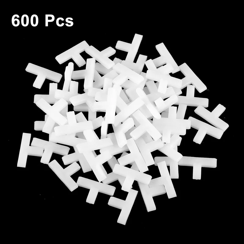 600Pcs Wall Floor Tile Plastic T-Shape Spacers Tiling Tools 5mm 3/16" White