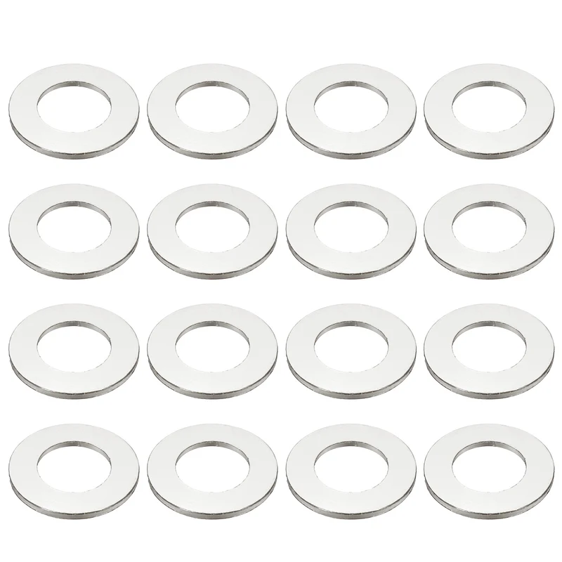16Pcs Aluminum RC Shock Absorber Spacers, M3x6x0.5mm(IDxODxT) Silver