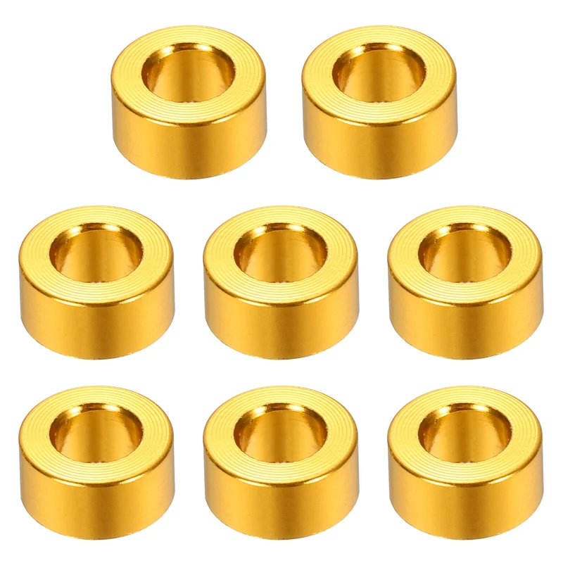 8Pcs Aluminum RC Shock Absorber Spacers, M3x6x3mm(IDxODxT) Gold