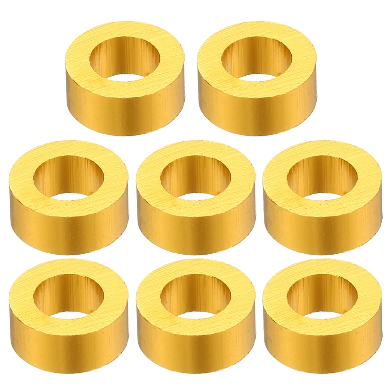 8Pcs Aluminum RC Shock Absorber Spacers, M3x6x2.5mm(IDxODxT) Gold