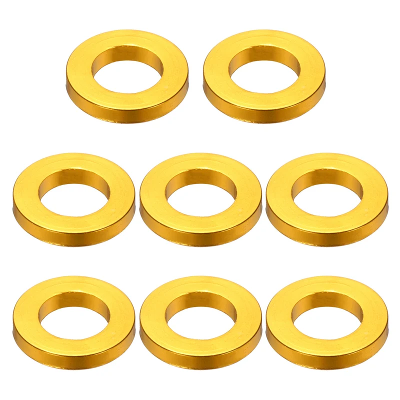 8Pcs Aluminum RC Shock Absorber Spacers, M3x6x1mm(IDxODxT) Gold