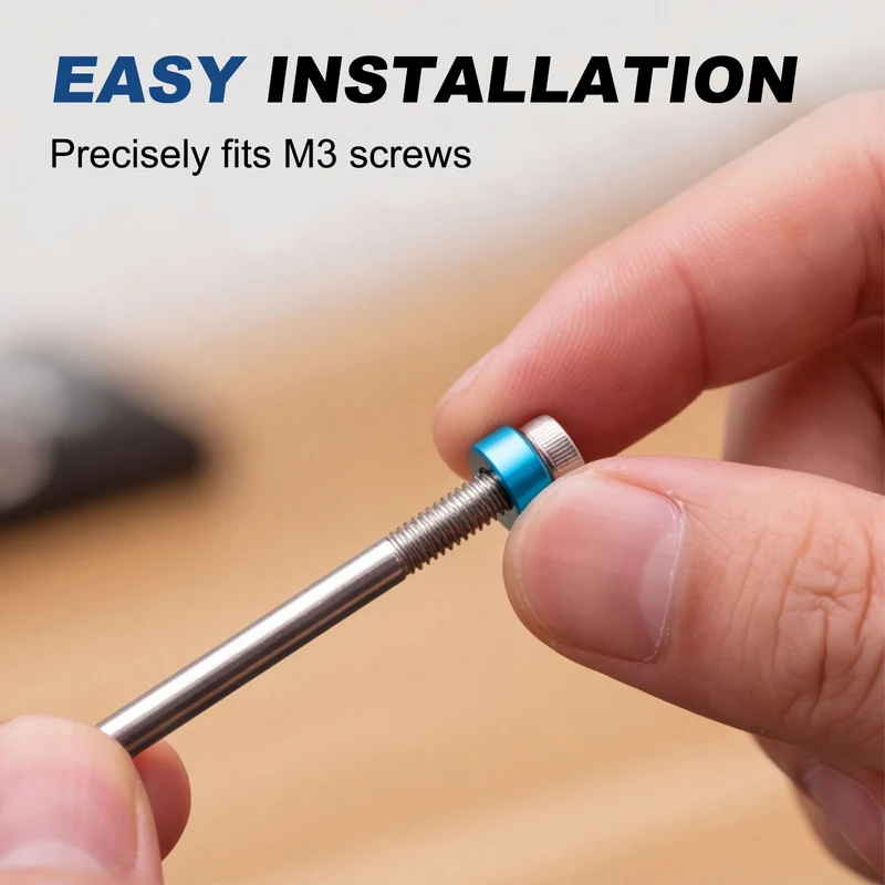 16Pcs Aluminum RC Shock Absorber Spacers, M3x6x2.5mm(IDxODxT) Light Blue