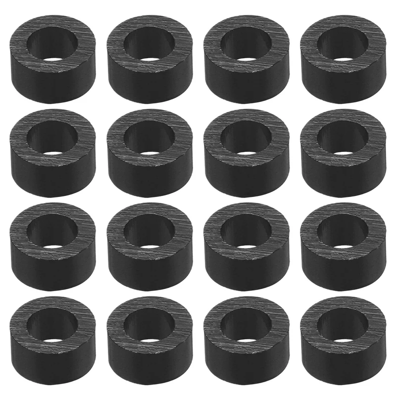 16Pcs Aluminum RC Shock Absorber Spacers, M3x6x3mm(IDxODxT) Black