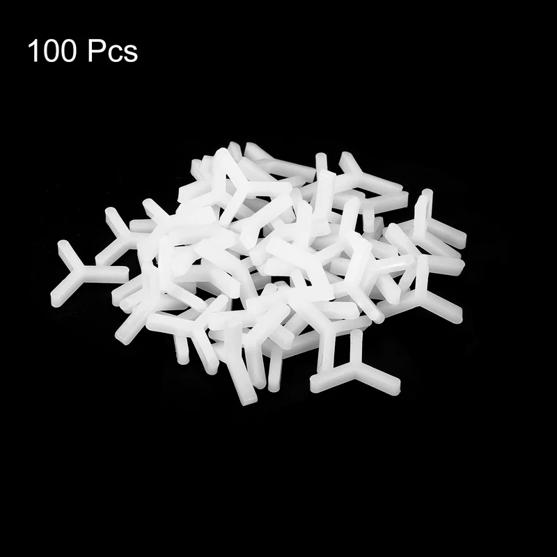 100Pcs Wall Floor Tile Plastic Y Type Spacers Tiling Tools 2.5mm 3/32 Inch White