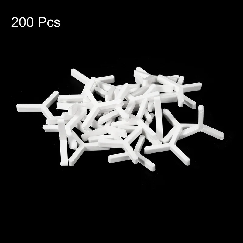 200Pcs Wall Floor Tile Plastic Y Type Spacers Tiling Tools 2mm 1/12 Inch White