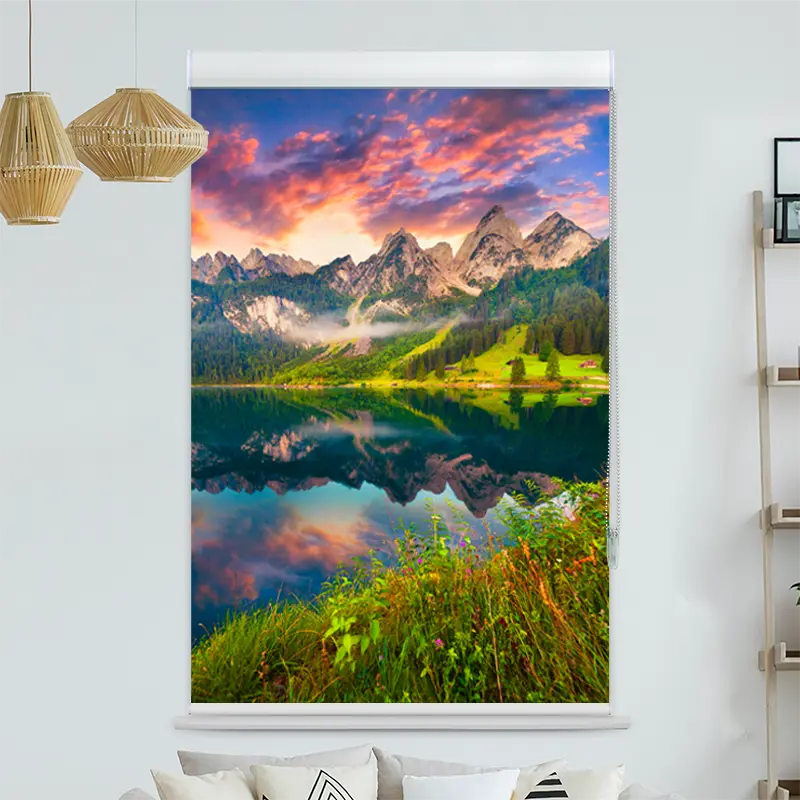 Kassettenrollo Motiv "Gosausee Berglandschaft" | bis B 420 x H 420 cm