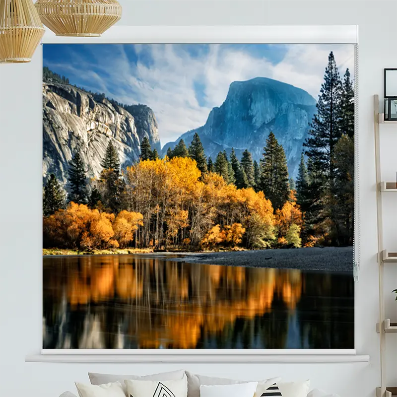 Kassettenrollo Motiv "Herbst im Yosemite" | bis B 420 x H 420 cm