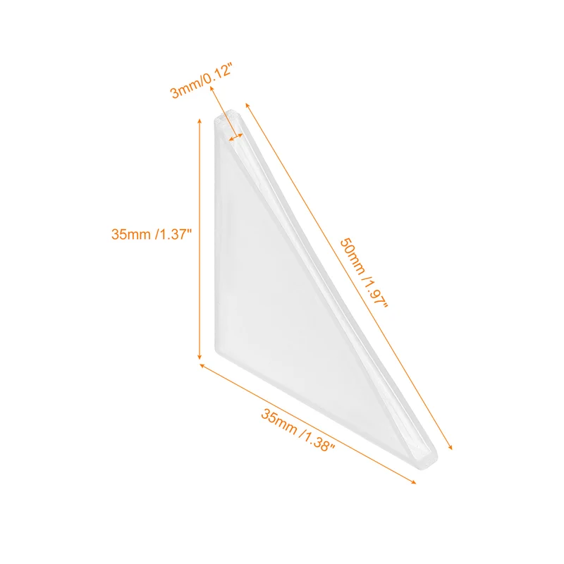 80Pcs Corner Protectors 3x50mm Plastic Right Angle Corner Guards Cushion, White