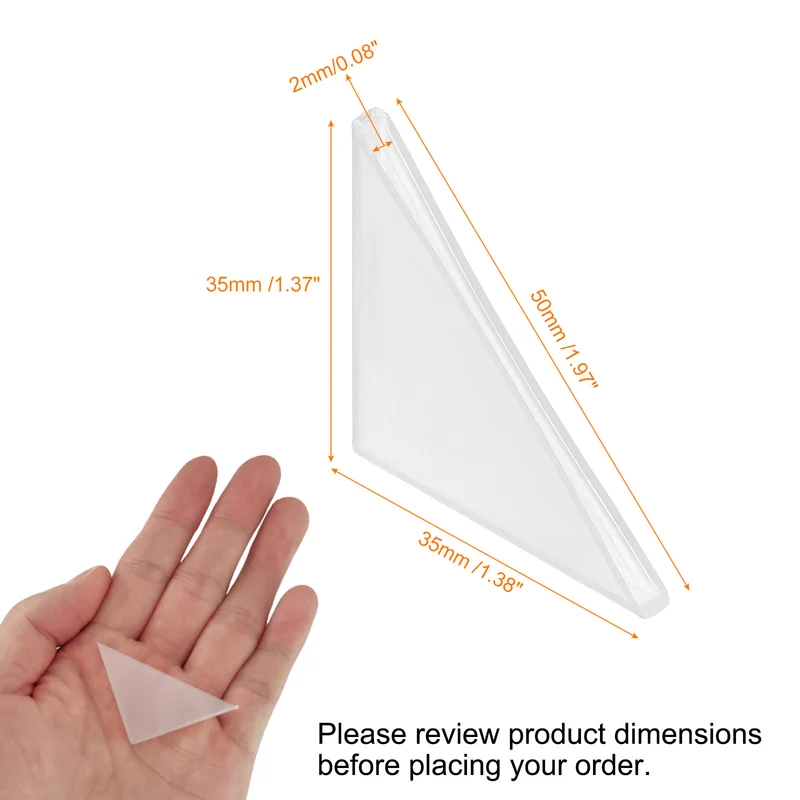 20Pcs Corner Protectors 2x50mm Plastic Right Angle Corner Guards Cushion White