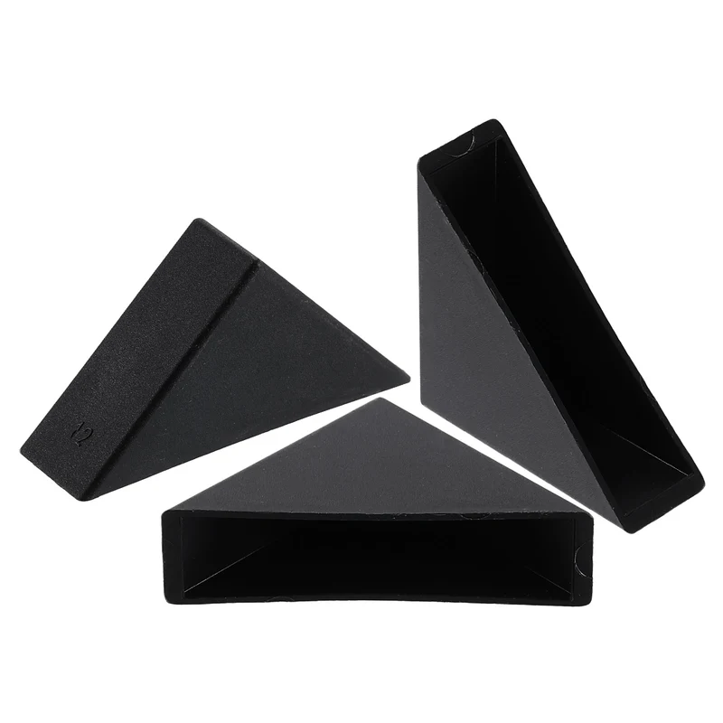 8Pcs Corner Protectors 12x50mm Plastic Right Angle Corner Guards Cushion Black