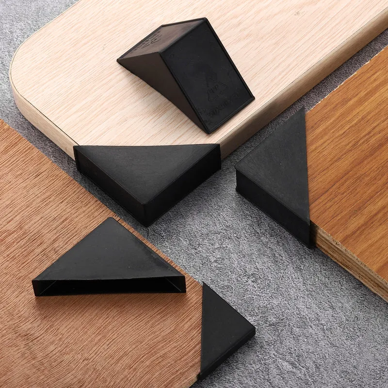 8Pcs Corner Protectors 12x50mm Plastic Right Angle Corner Guards Cushion Black
