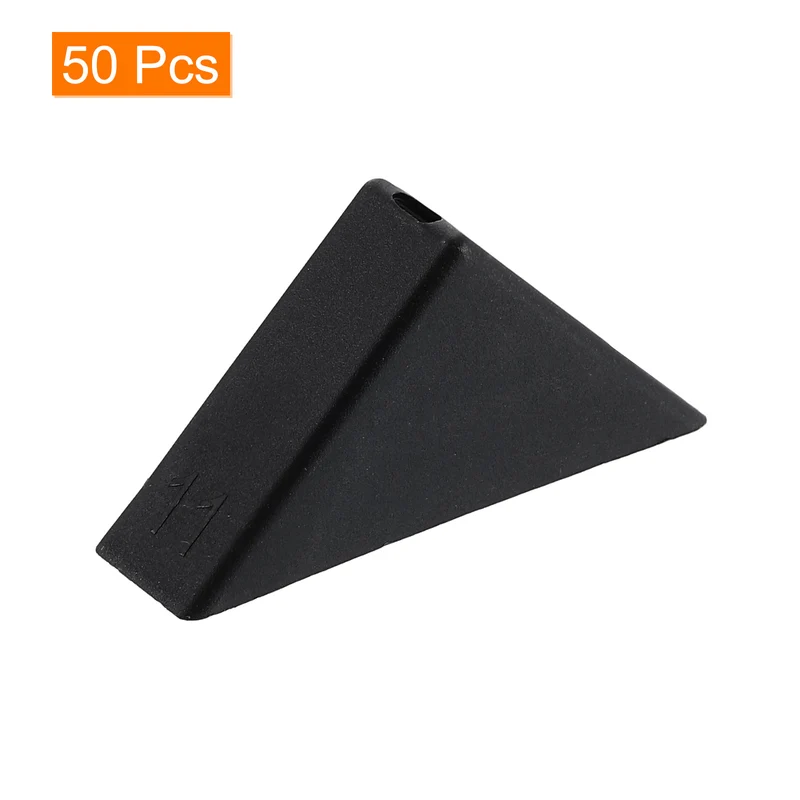 50Pcs Corner Protectors 11x50mm Plastic Right Angle Corner Guards Cushion, Black