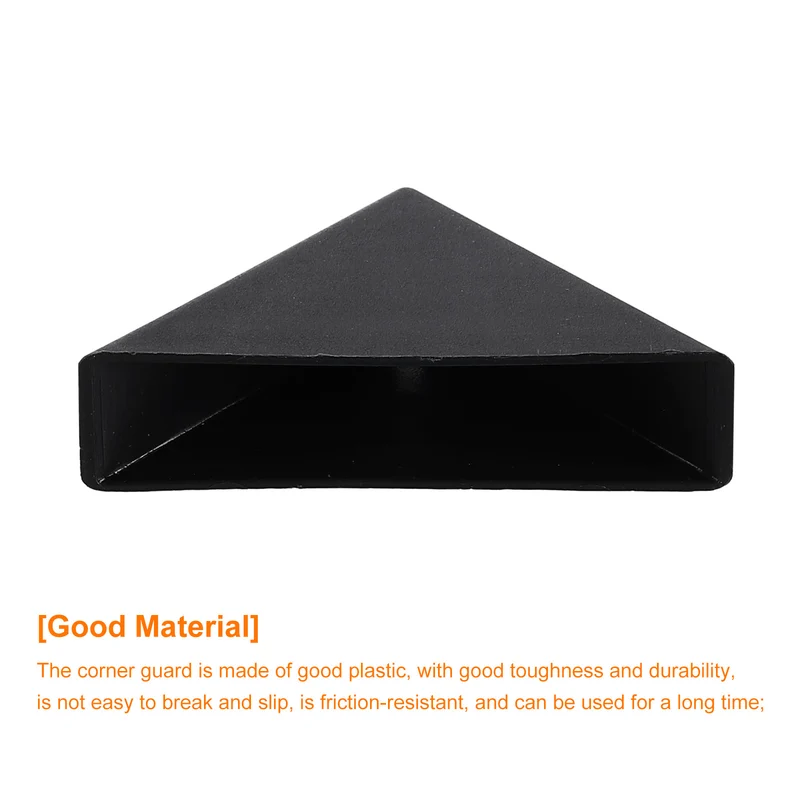 50Pcs Corner Protectors 11x50mm Plastic Right Angle Corner Guards Cushion, Black