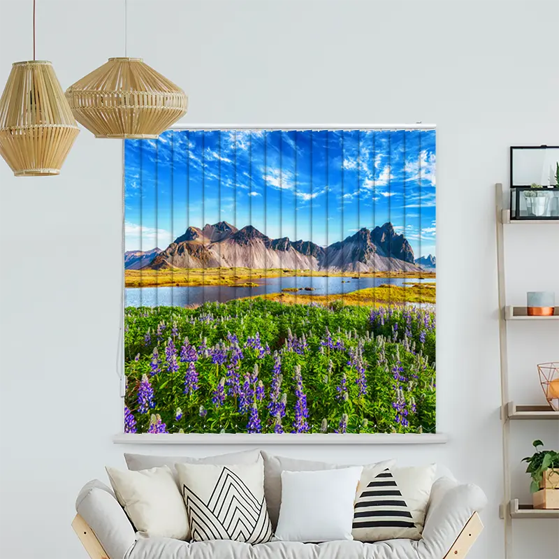 Lamellenvorhang Motiv "Berglandschaft Island"